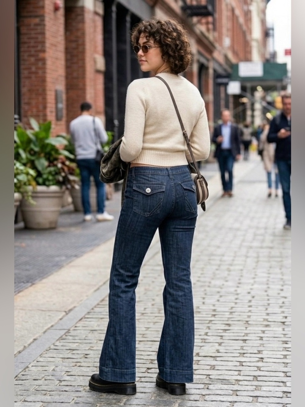 Vintage Mixit Bell Bottom Wide Leg Flare Denim Jeans 70’s Trendy Classic Boho